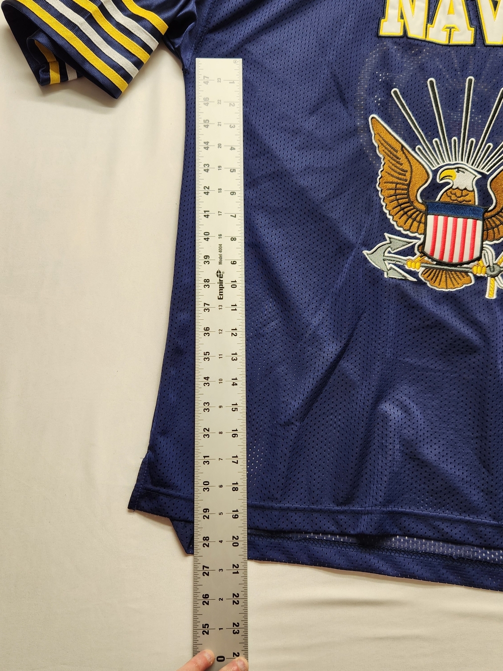⭐️JWM U.S. Navy Officially Licensed Football Jersey Blue Mens Large Sewn Logo - Picture 6 of 13